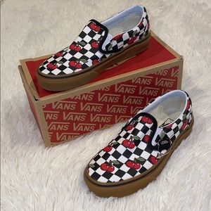 Classic slip on Cherry Checker Vans